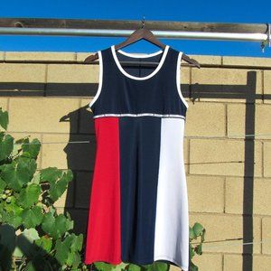TOMMY HILFIGER Sporty Stretch Knit Mini Dress Fitted Dress Casual Size S/M